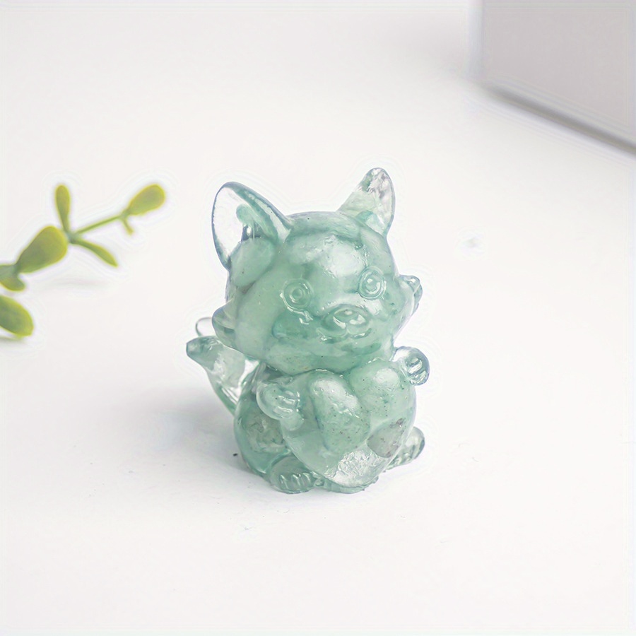 Crystal Resin Fox Decoration Home Decor Interior Accessories